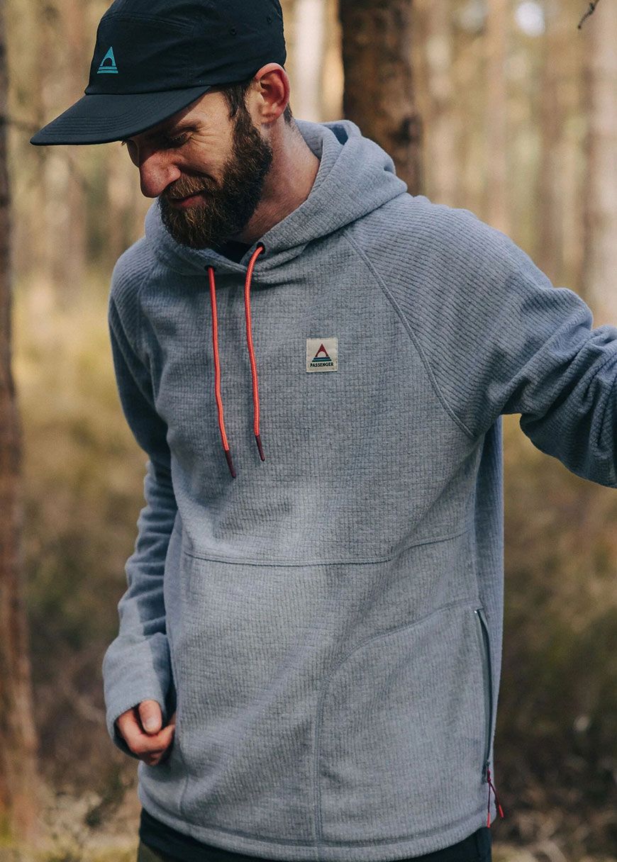 Point Recycled Grid Polar Fleece Hoodie