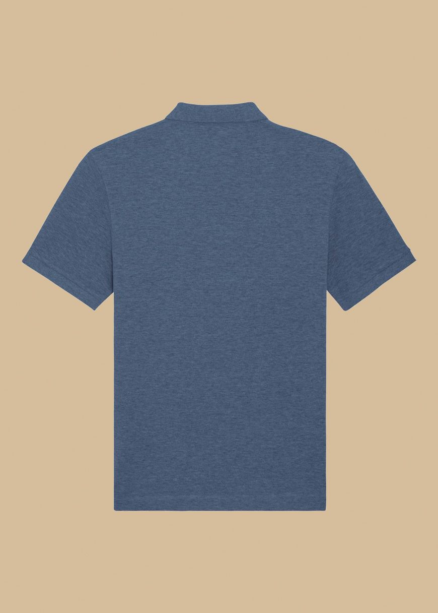 Dark_Heather_Blue_Polo_frei_hinten_49fed30dfe.jpg Classic Poloshirt Man Dark Heather Blue