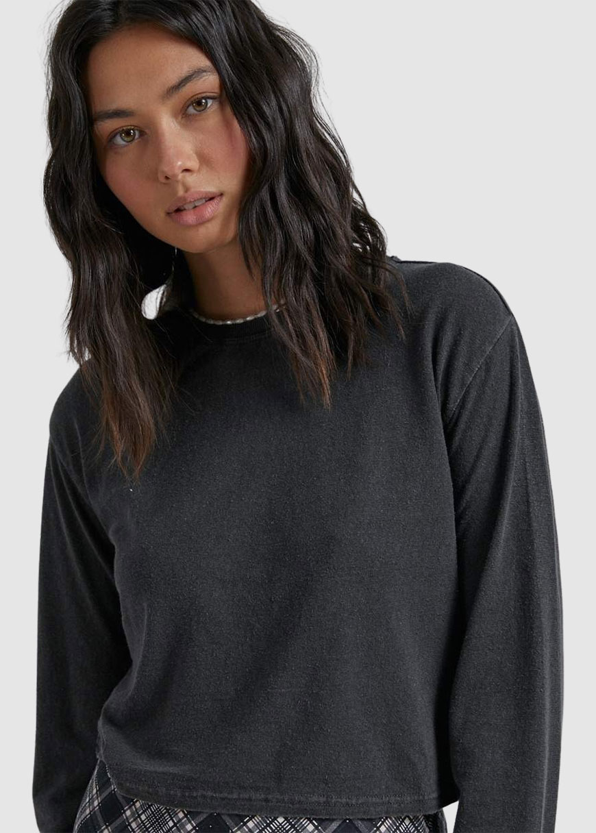 Skylar Hemp Cropped Long Sleeve Tee