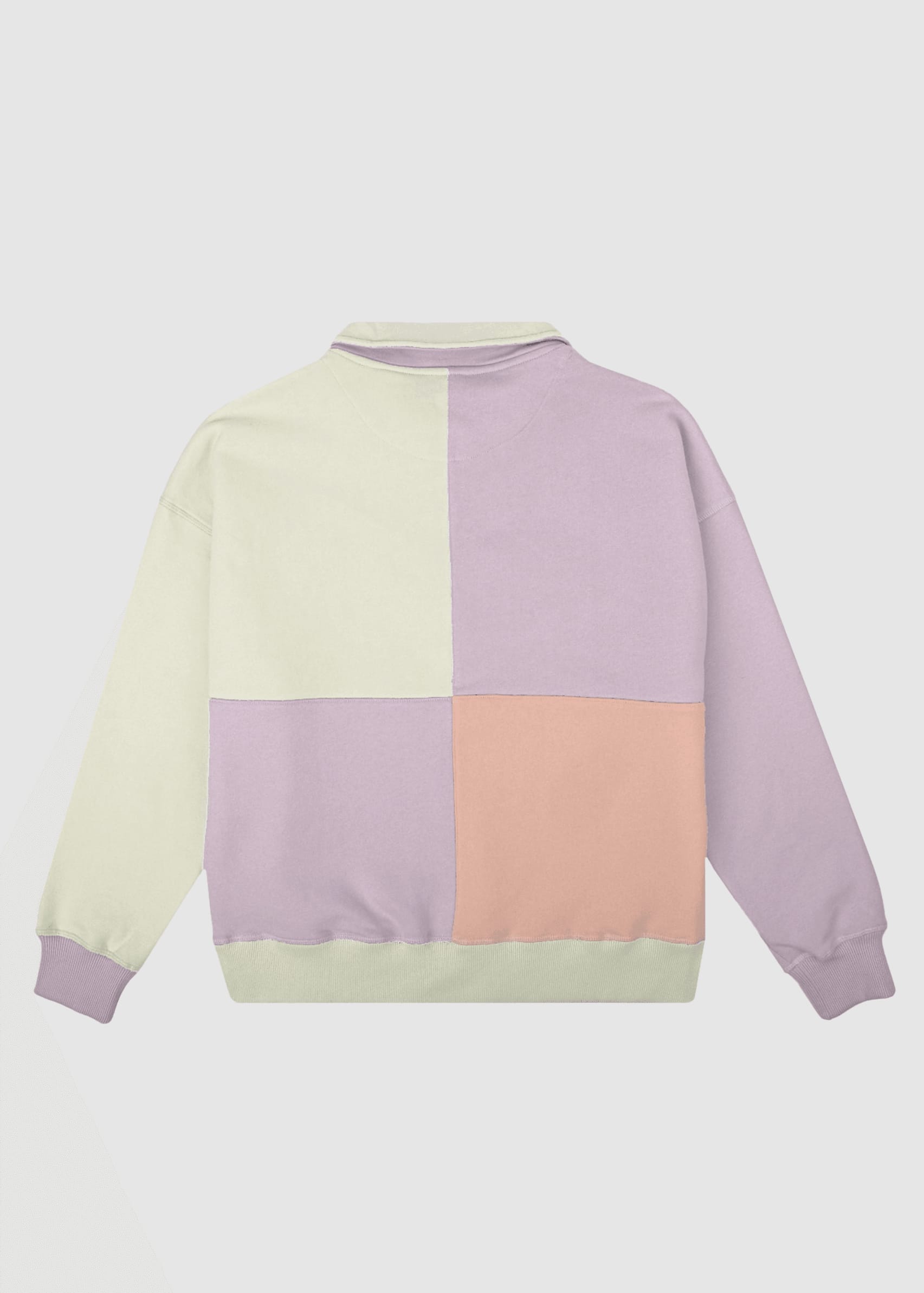 Women's Oversized Color Block Half Zip Sweater Lavender Purple Women's Oversized Color Block Half Zip Sweater Lavender Purple