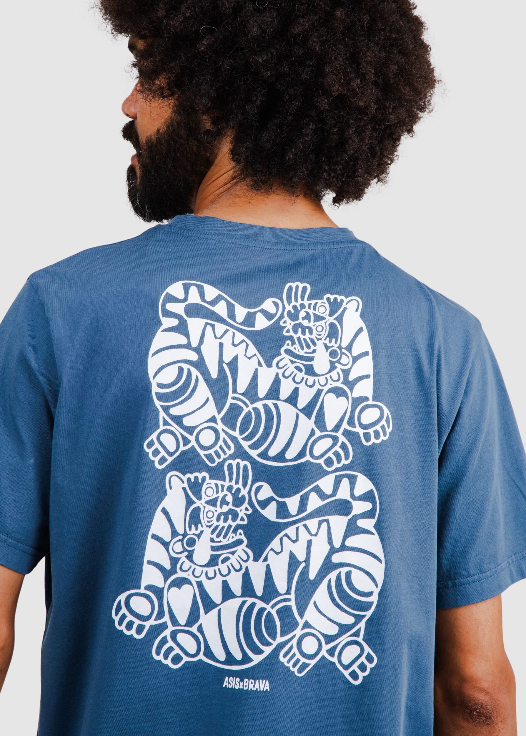 Asis Percales Tigris Regular T-Shirt Blue