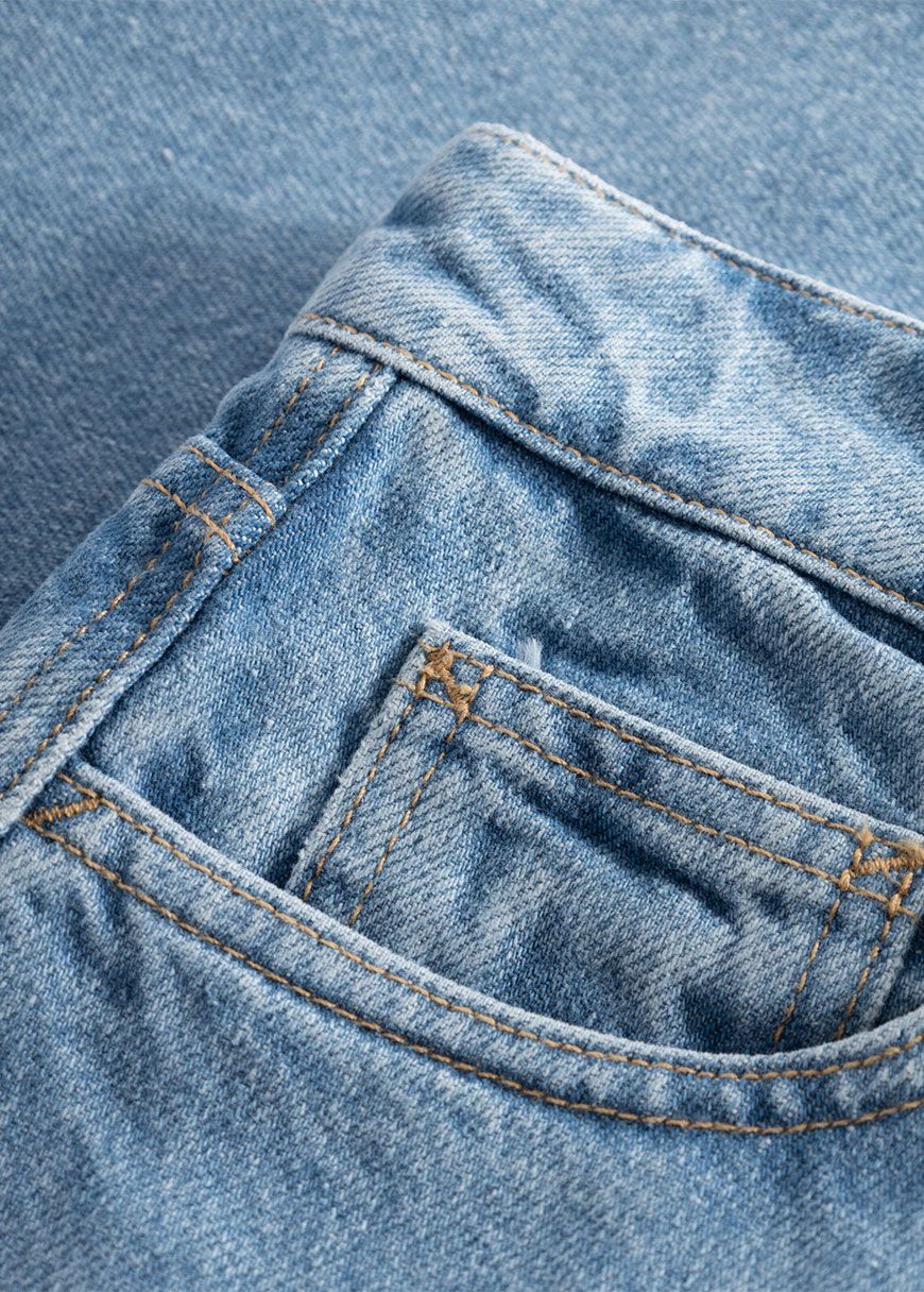 Reborn Gale Straight Mid-Rise 5-Pocket Shorts