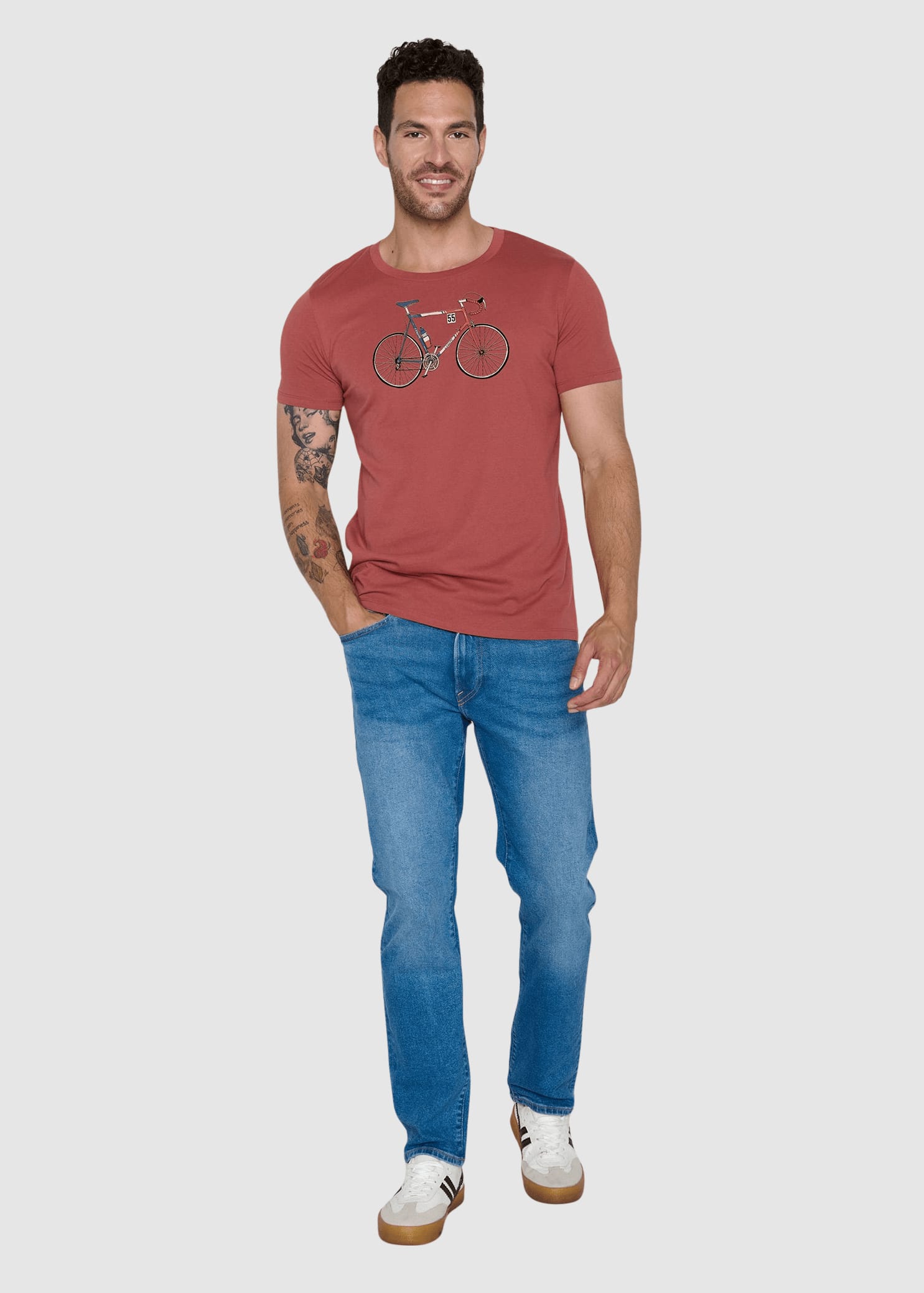 Bike Jacques Guide T-Shirt Sunset Red