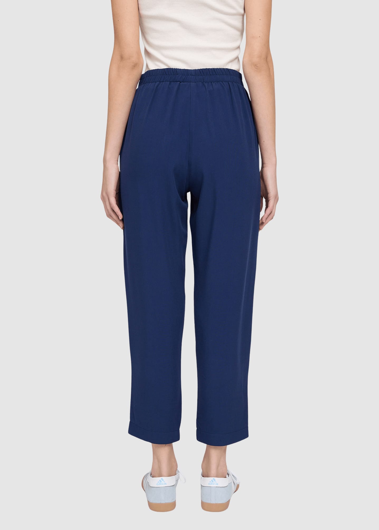 Straight Leg Viscose Pants Indigo
