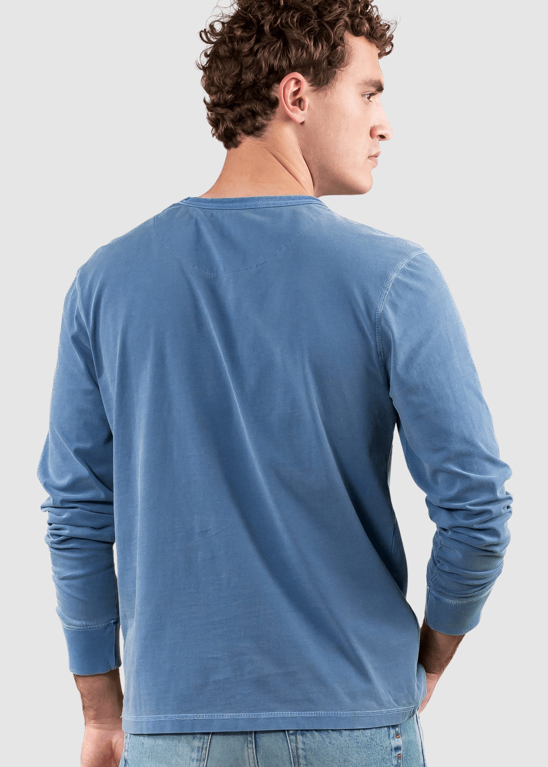 Mason Long Sleeve Steel Blue