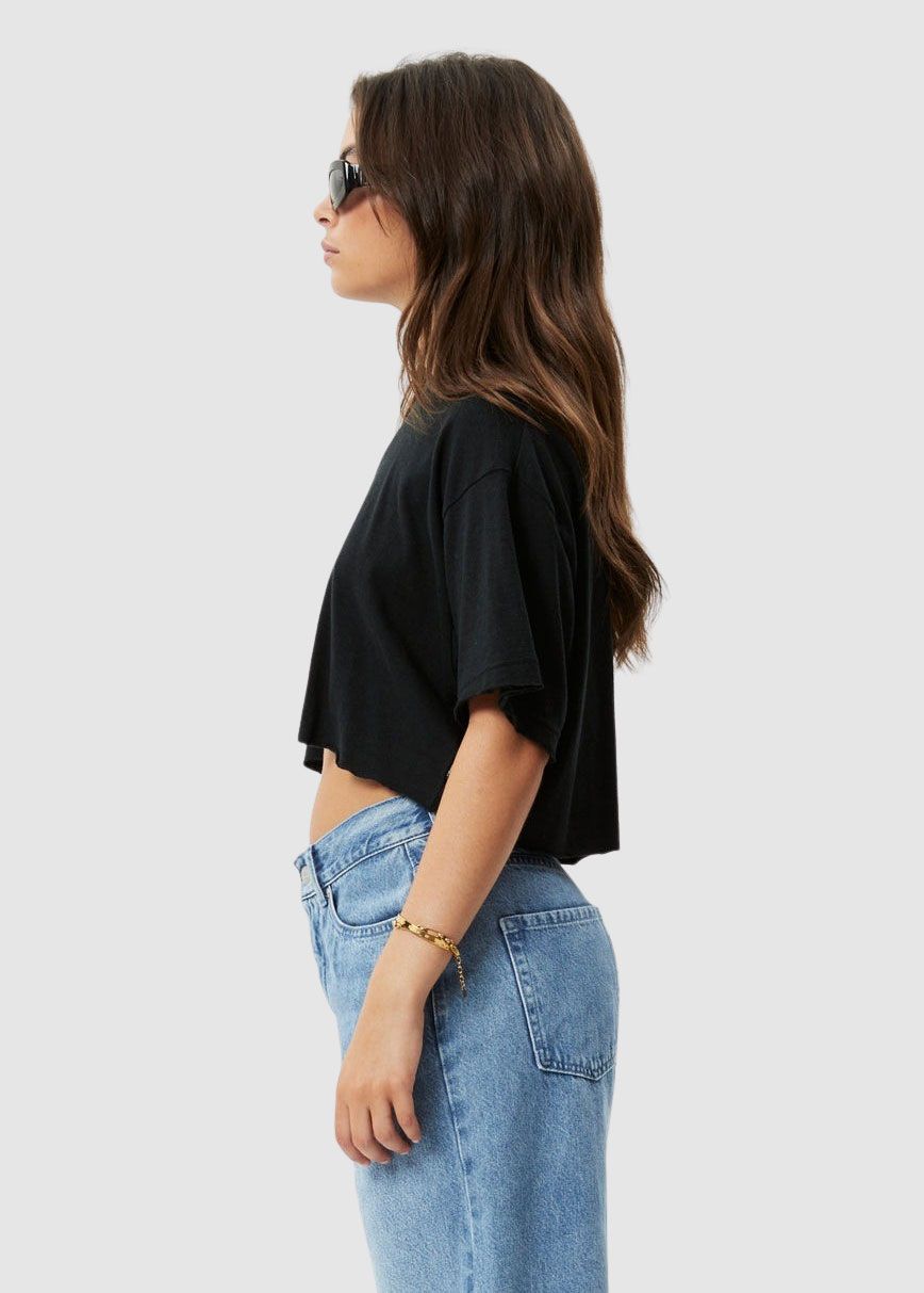 Slay Hemp Cropped Oversized Tee