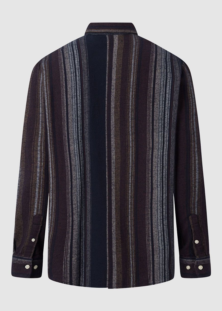 Loose Fit Double Layer Striped Shirt Loose Fit Double Layer Striped Shirt