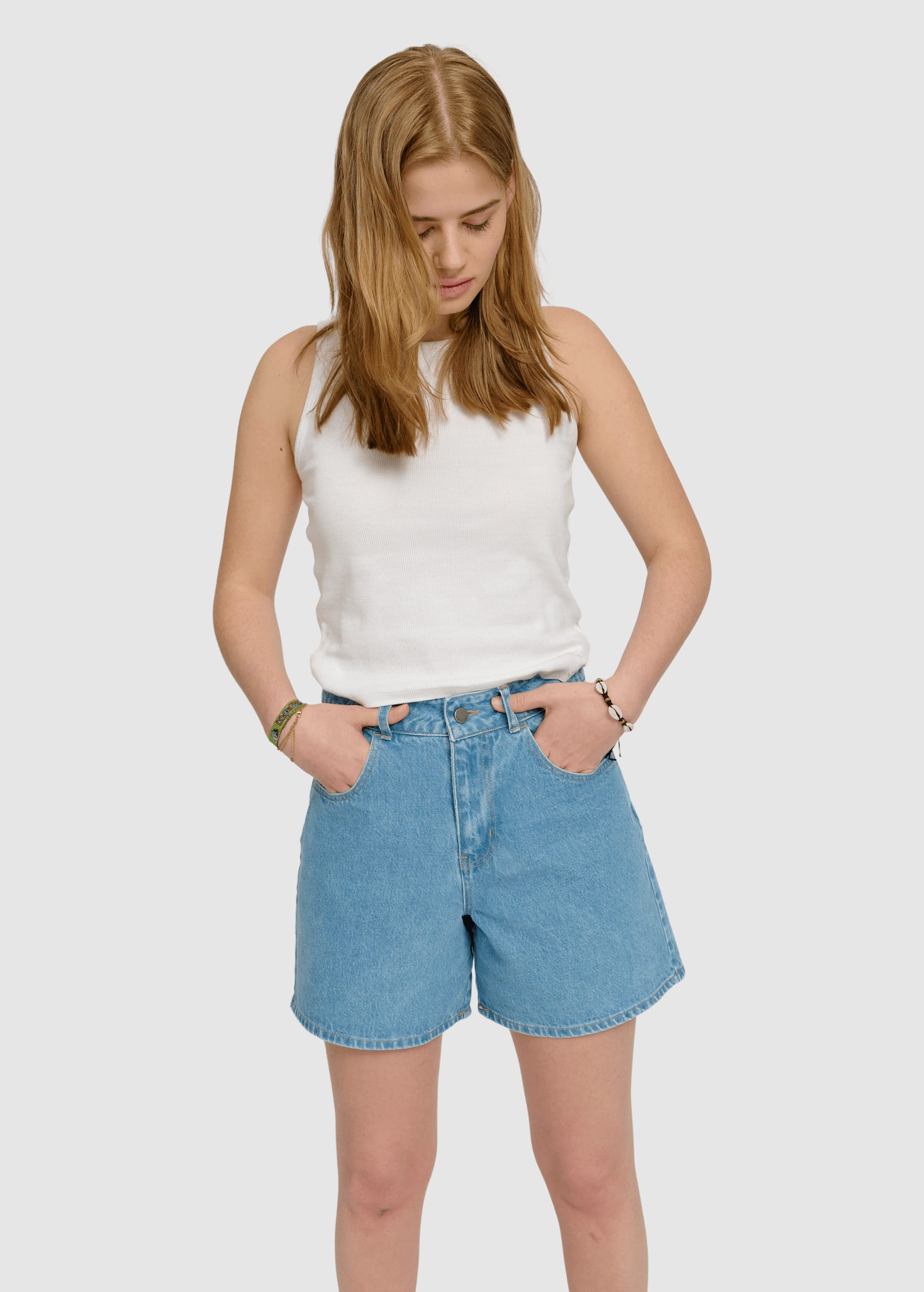 Denim Shorts Light Blue Wash