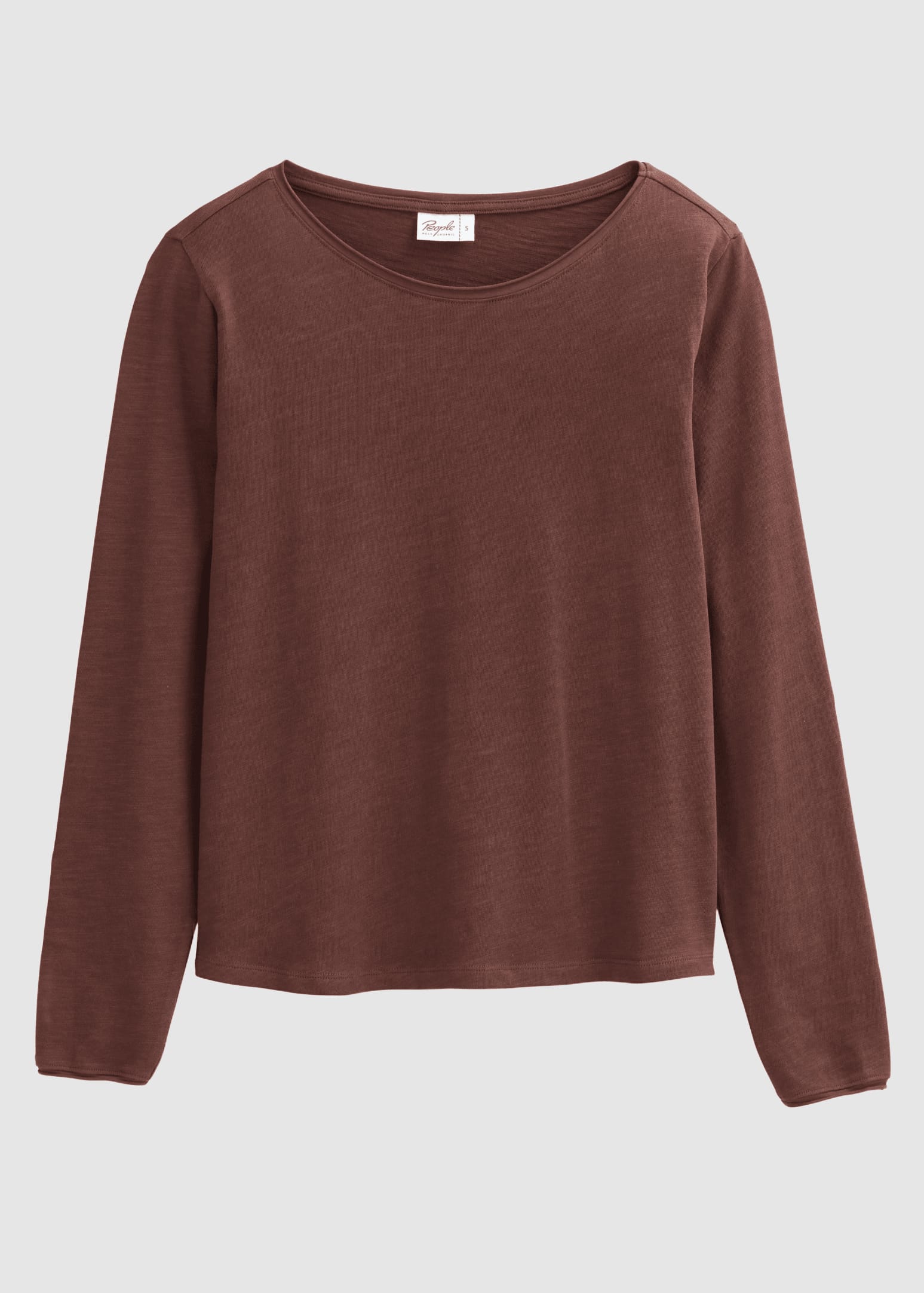 Langarm-Shirt Kastanie