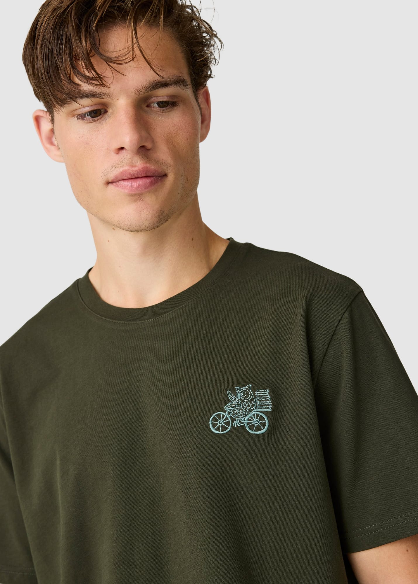 Chest Embroidery T-Shirt Forrest Night