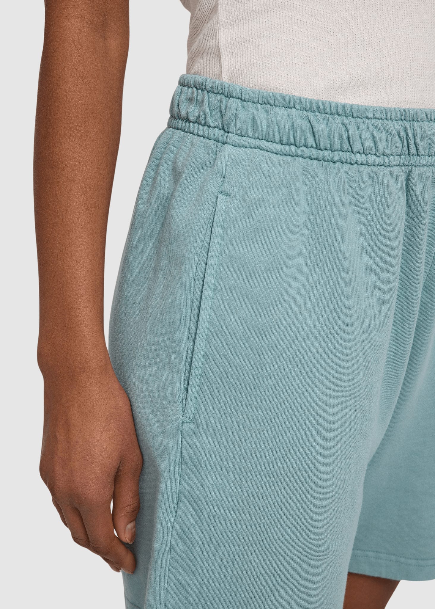 Genderless Natural Dye Sweat Shorts Natural Dye Turquoise Genderless Natural Dye Sweat Shorts Natural Dye Turquoise