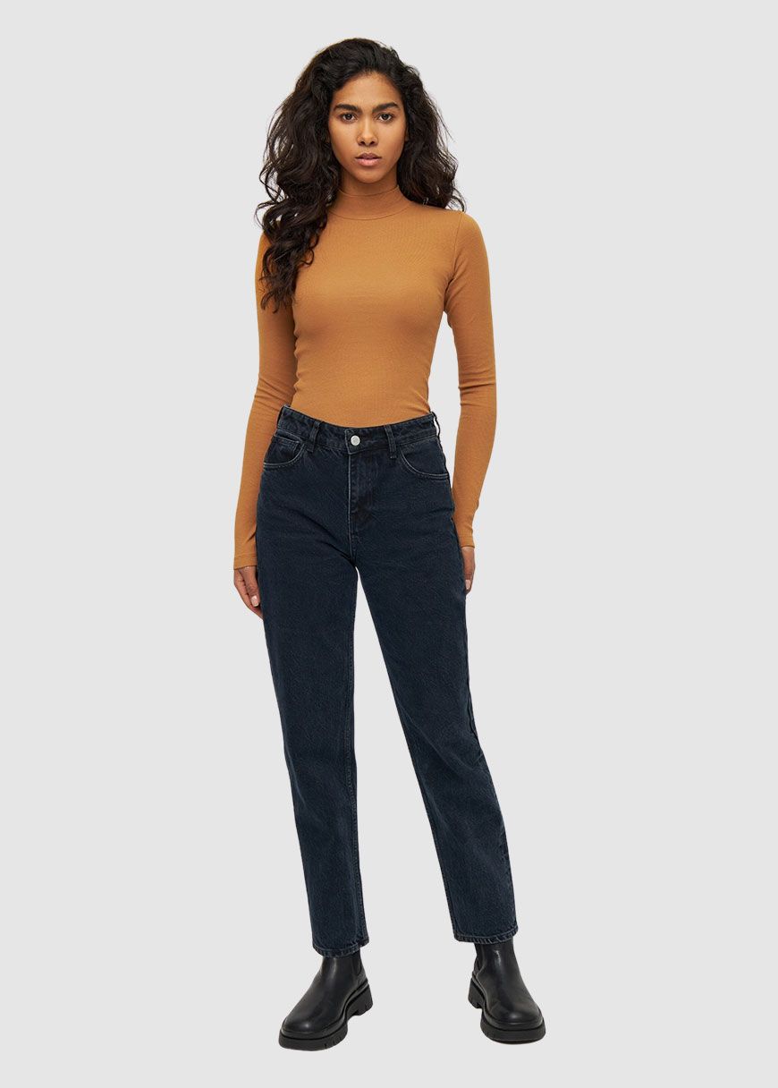 Rib High Neck Long Sleeve Rib High Neck Long Sleeve