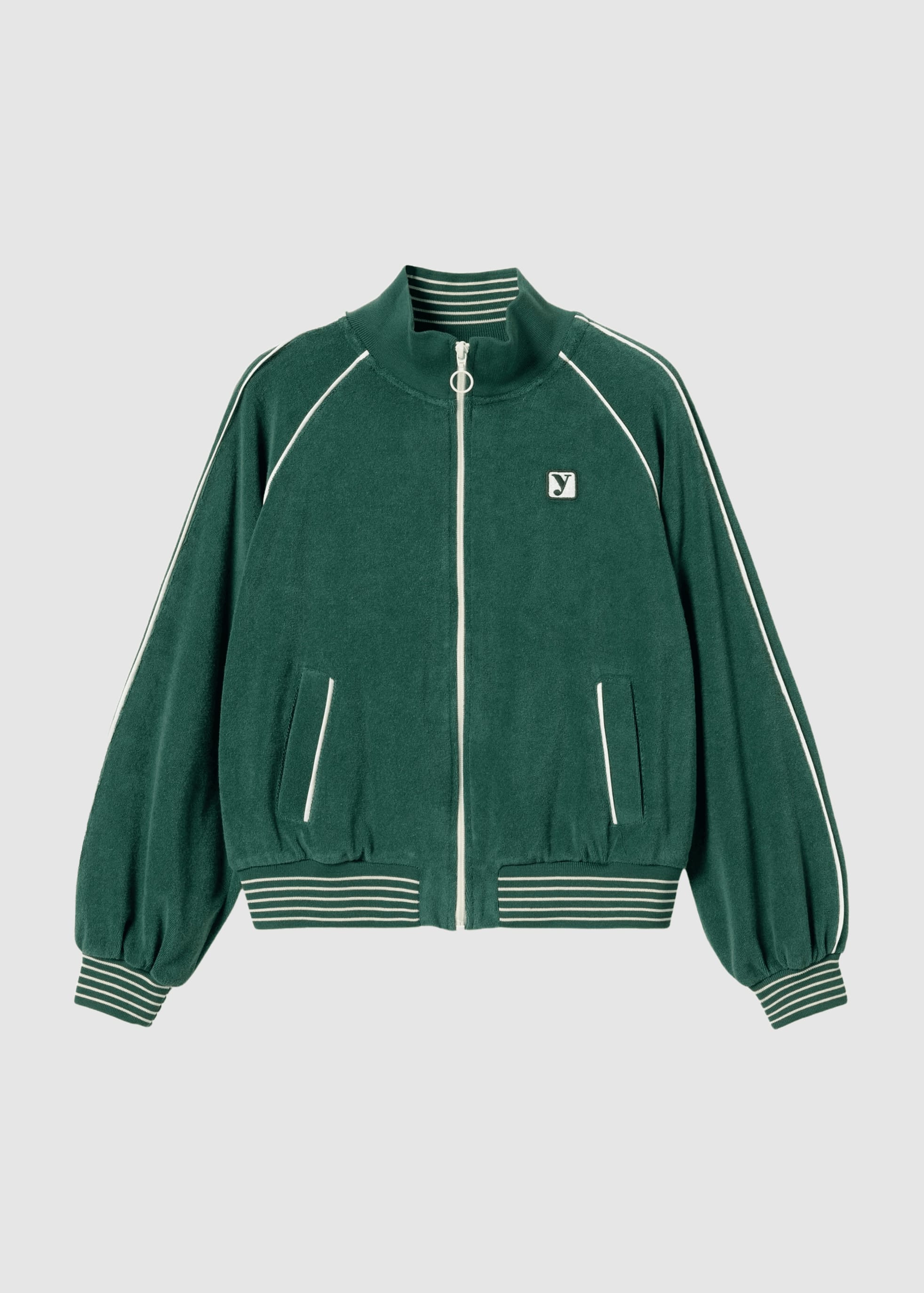 Retro Rally College Jacket Green
