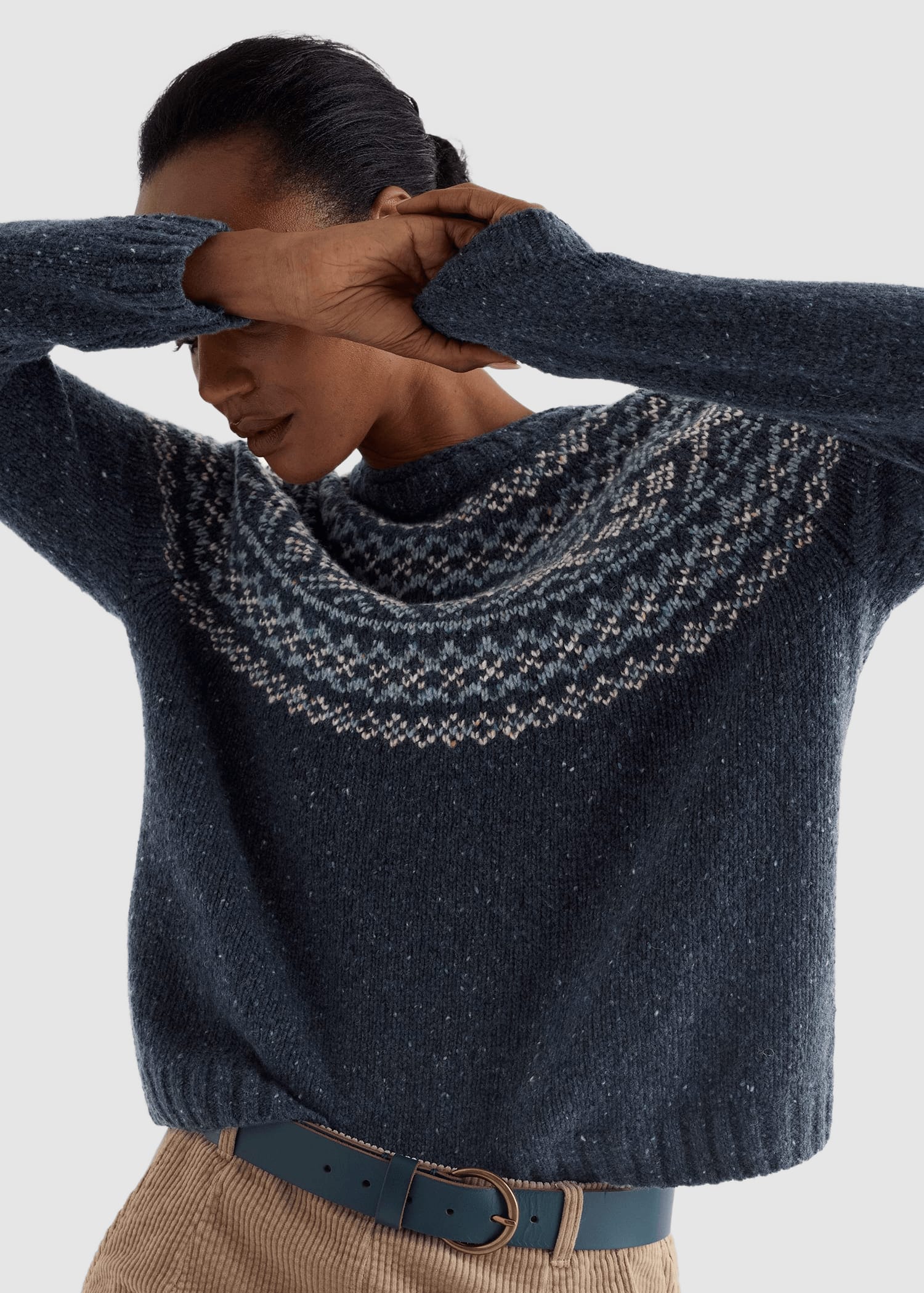 Port Kinnis Jumper Merino Shingle Bay Maritime Mix