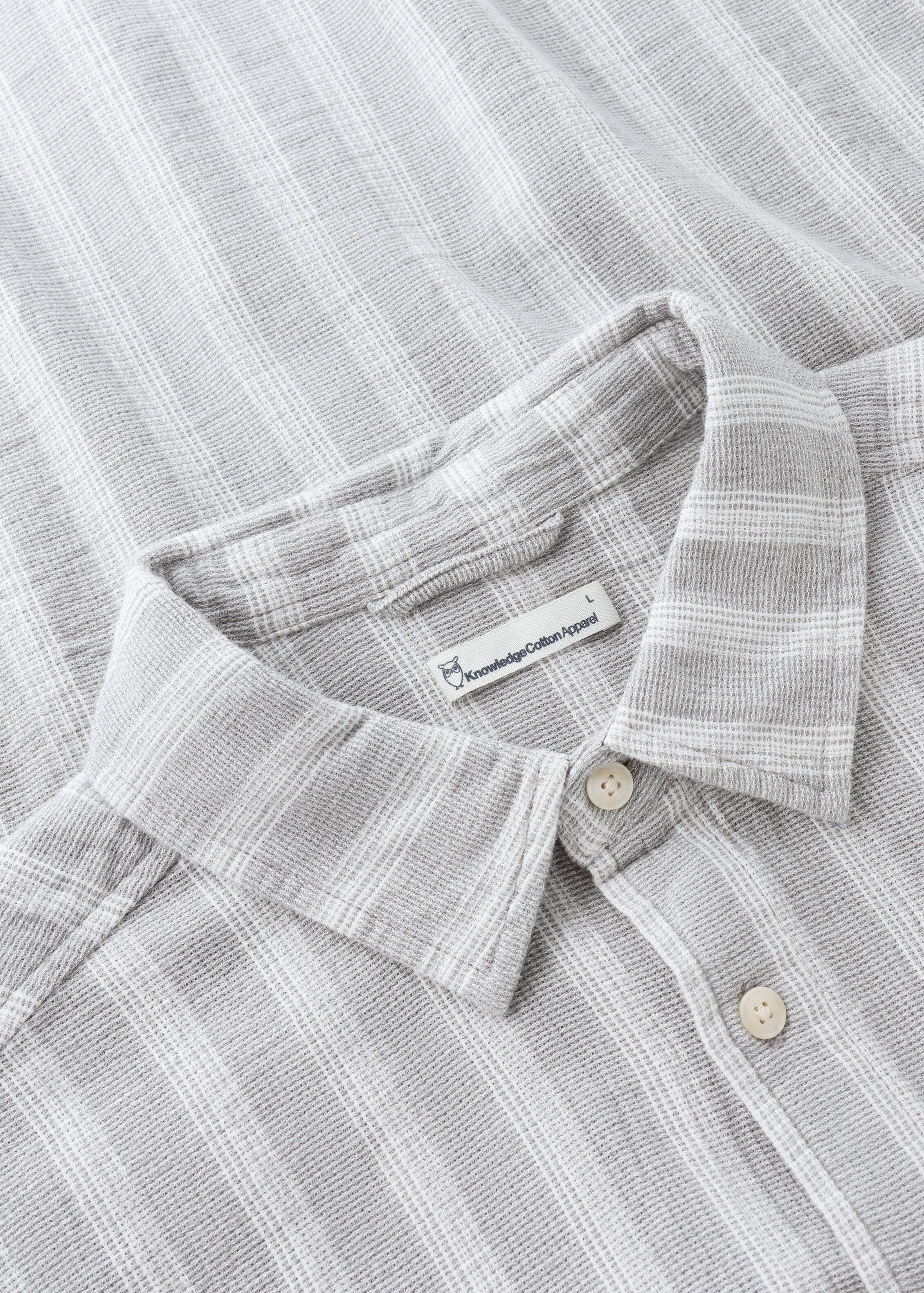 Relaxed Stripe Short Sleeve Shirt Grey Stripe