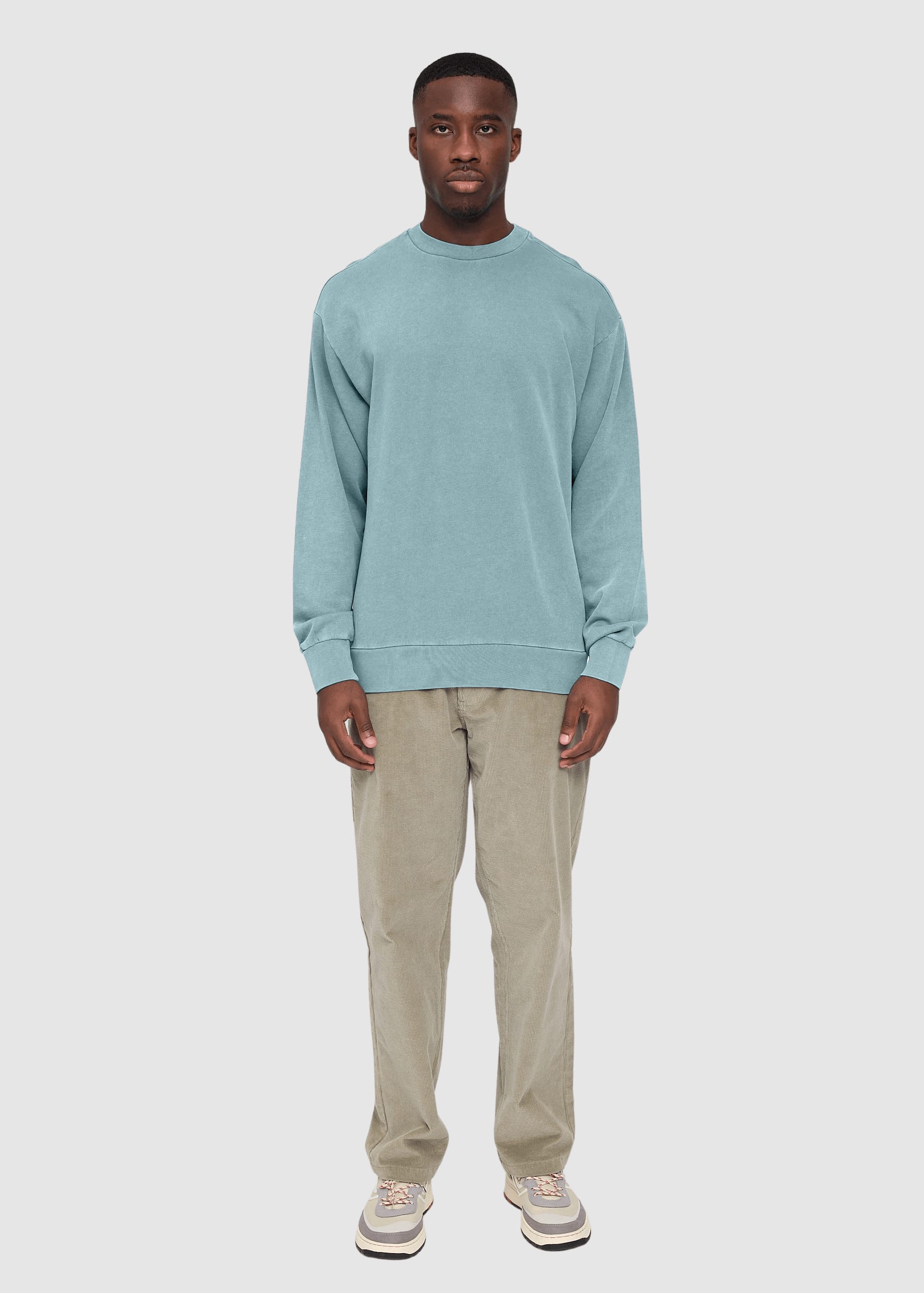 Genderless Natural Dye Sweatshirt Natural Dye Turquoise