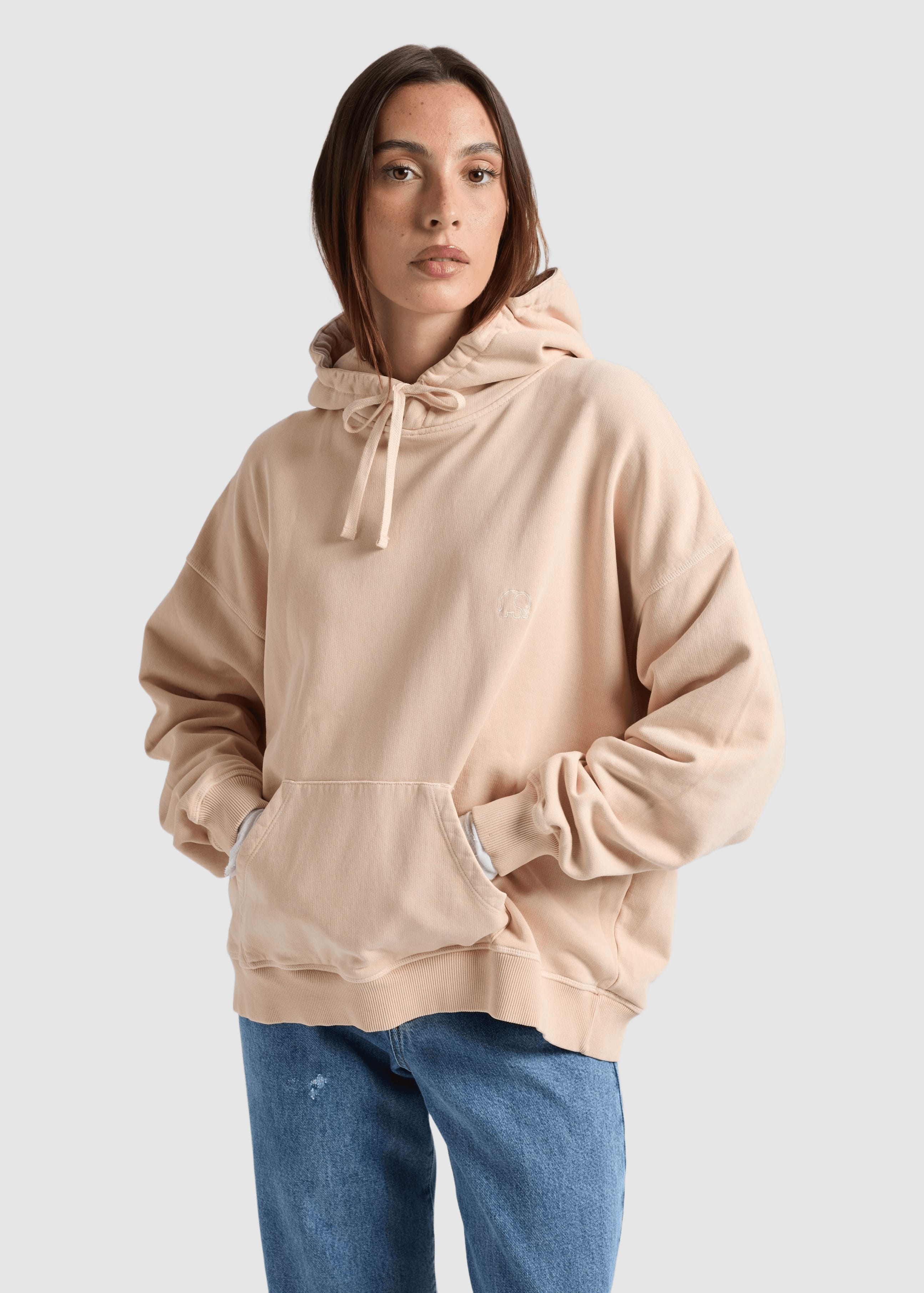 Women's Sunwashed Essential Hoodie Smoke Gray Grey