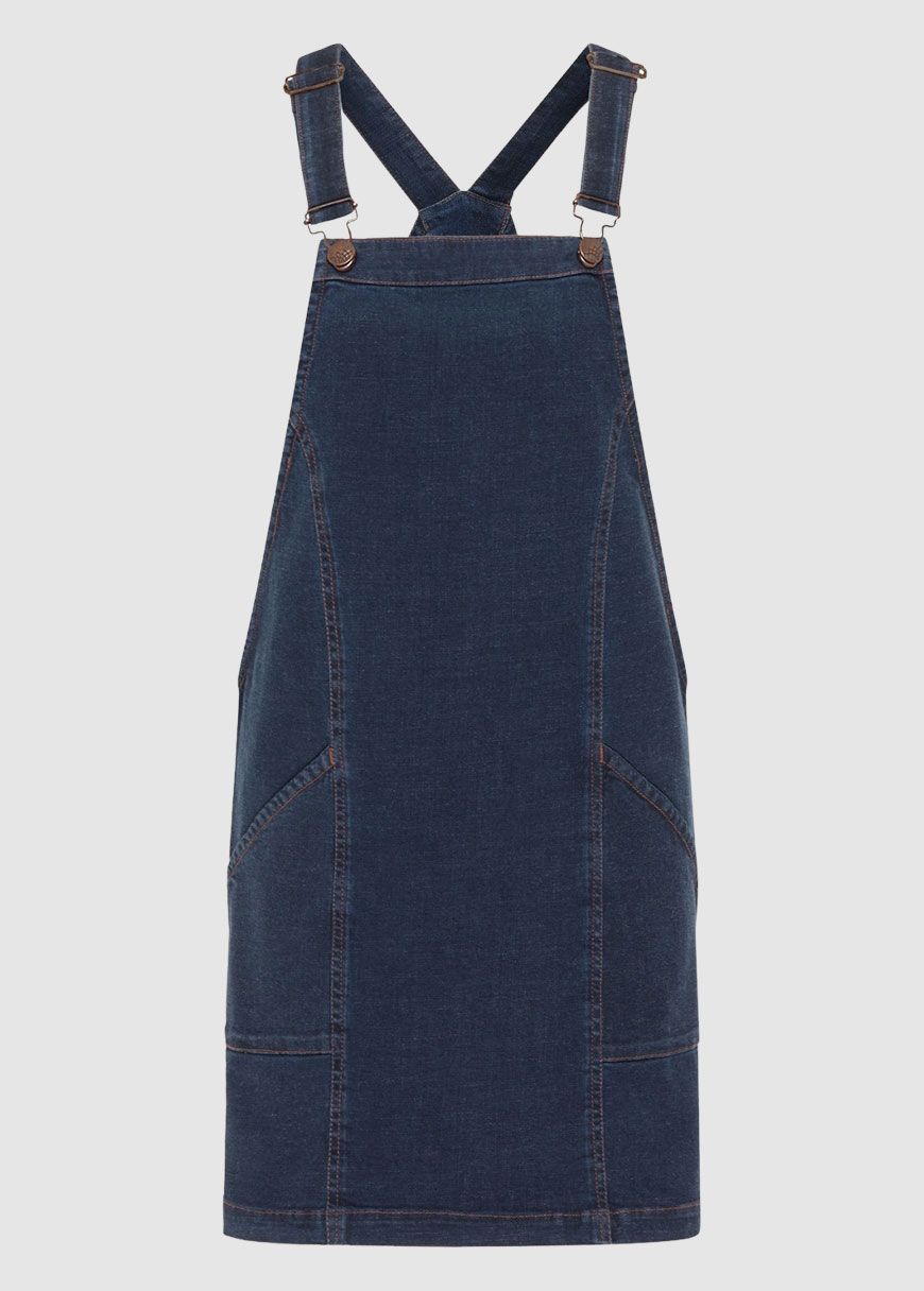 Latzkleid aus Bio-Denim Latzkleid aus Bio-Denim