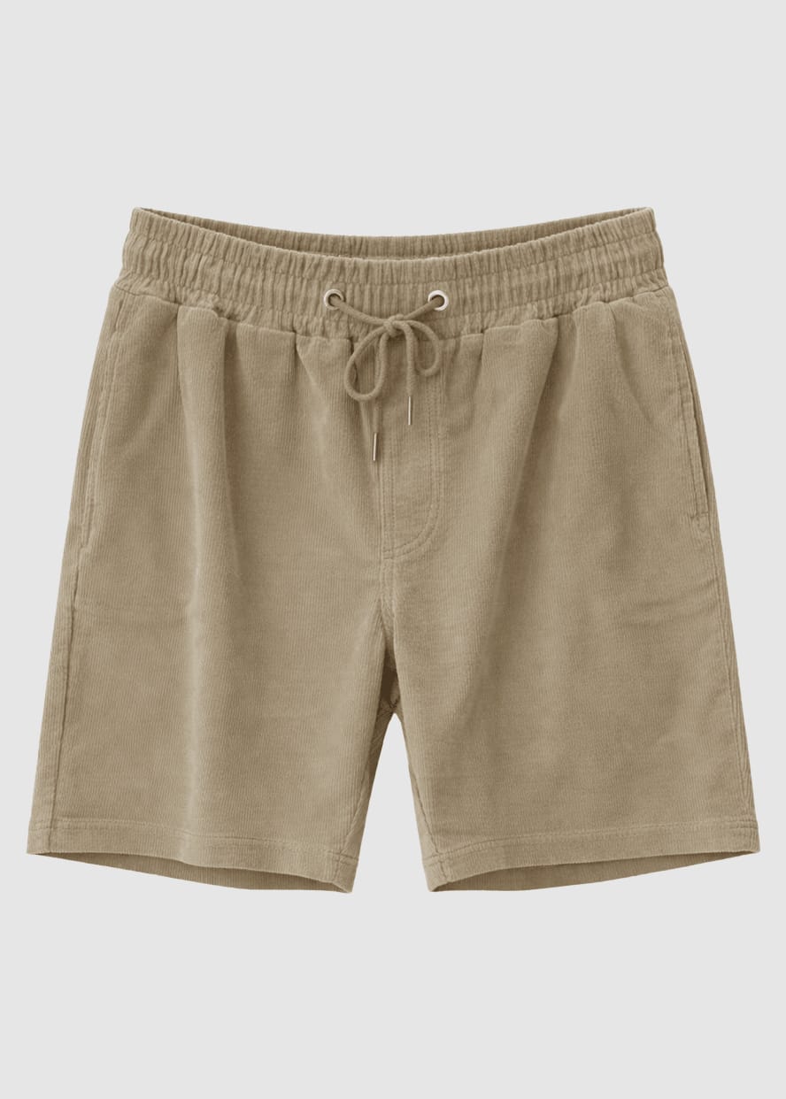 Corduroy Pull-On Shorts Light Khaki
