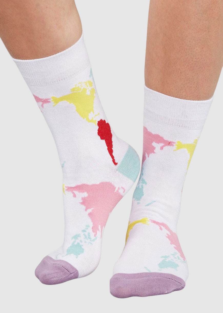 Socks Sigtuna World Map Socks Sigtuna World Map