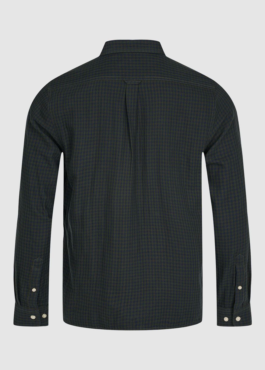 Regular Fit Double Layer Checkered Shirt