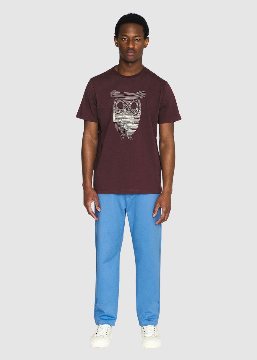 Regular Fit With Big Owl Front Print T-Shirt