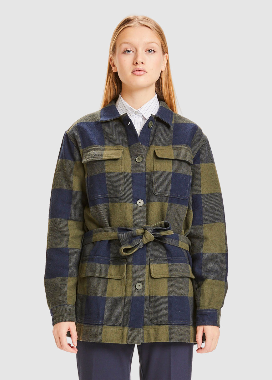 Lillian Flannel Pixel Check Overshirt