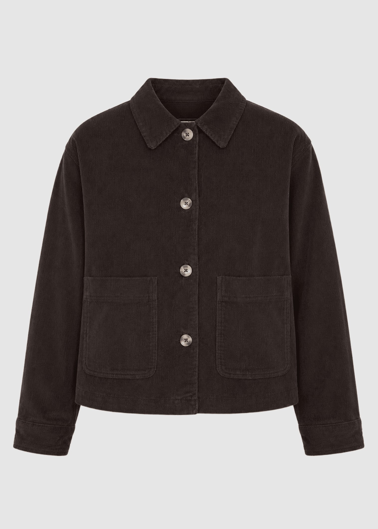 Corduroy Shacket Dark Chocolate