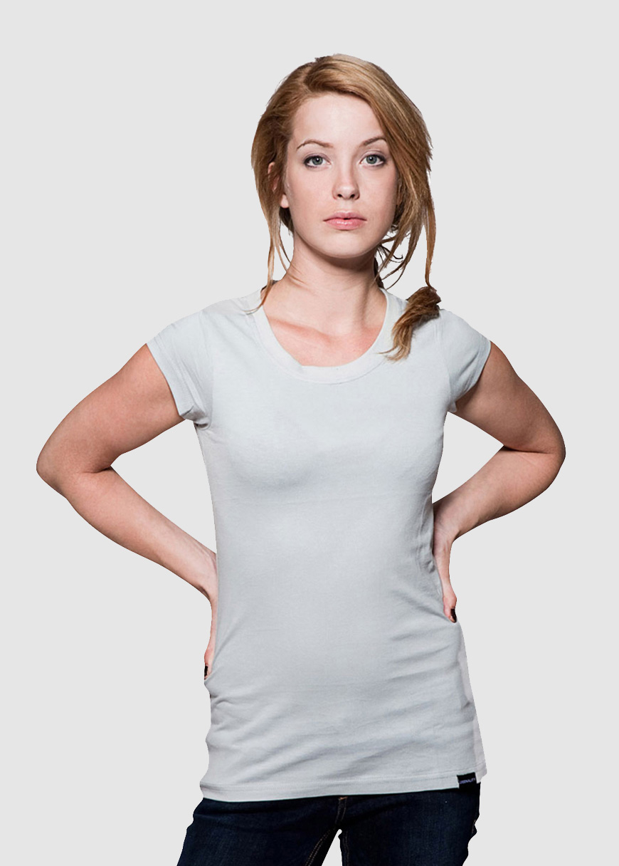 T-Shirt Rundausschnitt, kurze Ärmel Grau