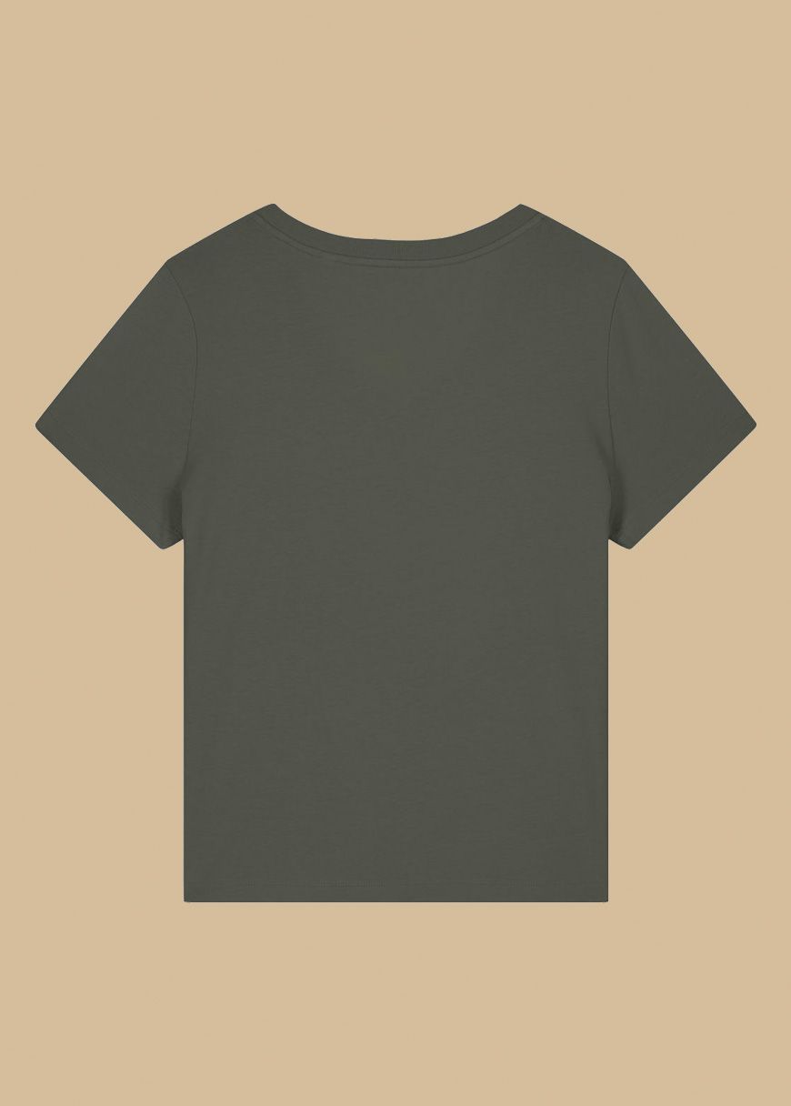 Khaki_v_neck_t_shirt_w_frei_hinten_7a517068c9.jpg V-Neck T-Shirt Woman Khaki