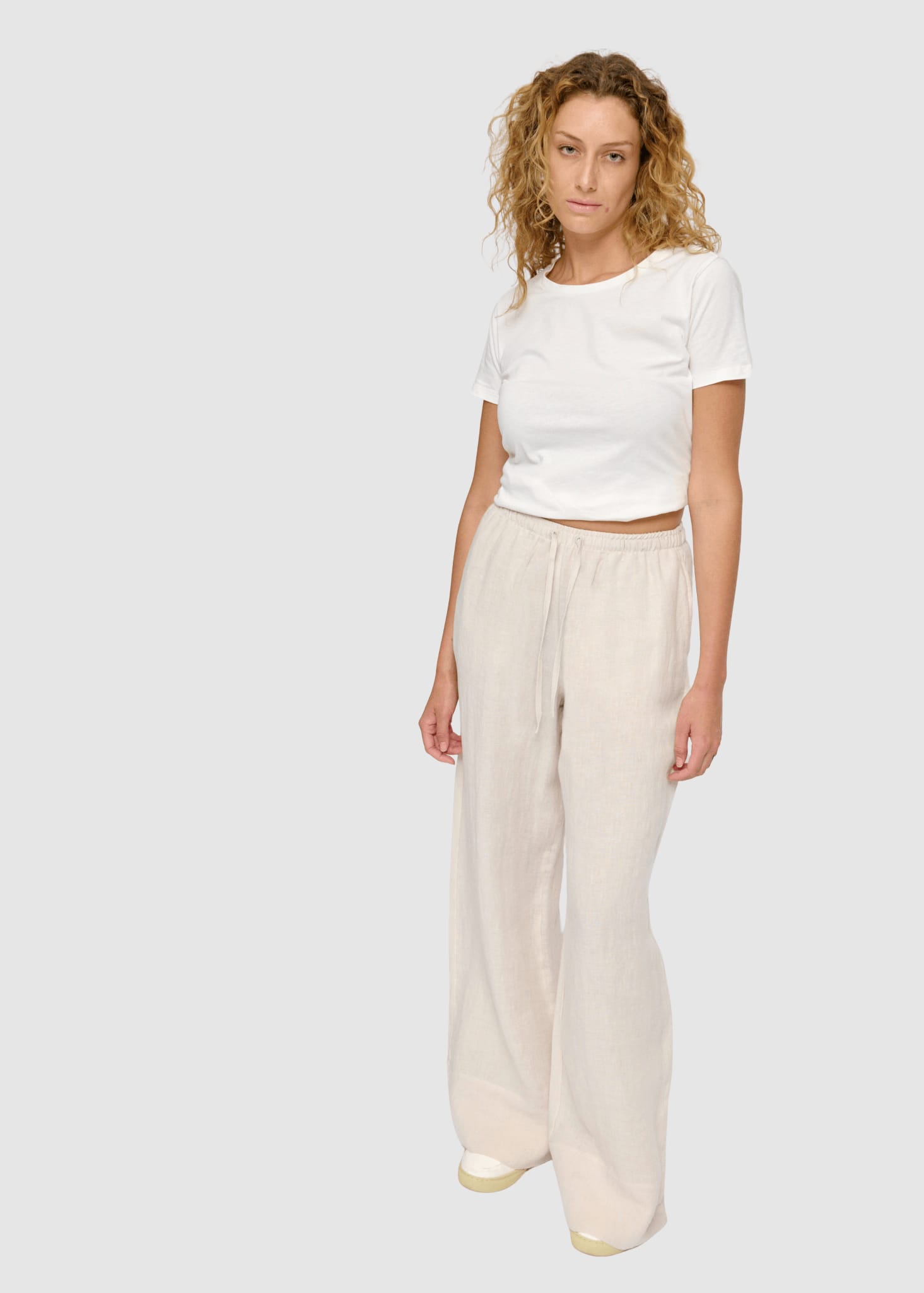 Drawstring Linen Pants Moon Drawstring Linen Pants Moon