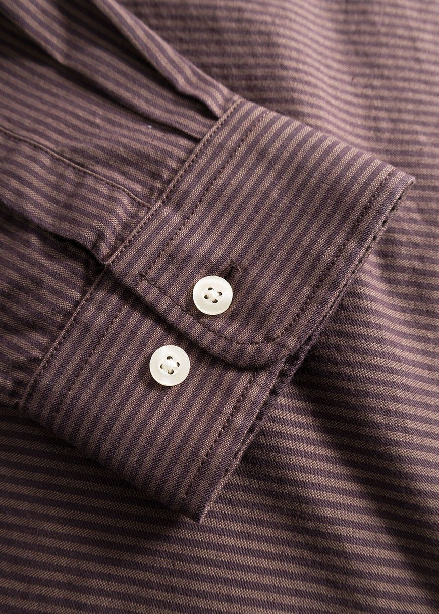 Costom Tailored Fit Striped Oxford Shirt
