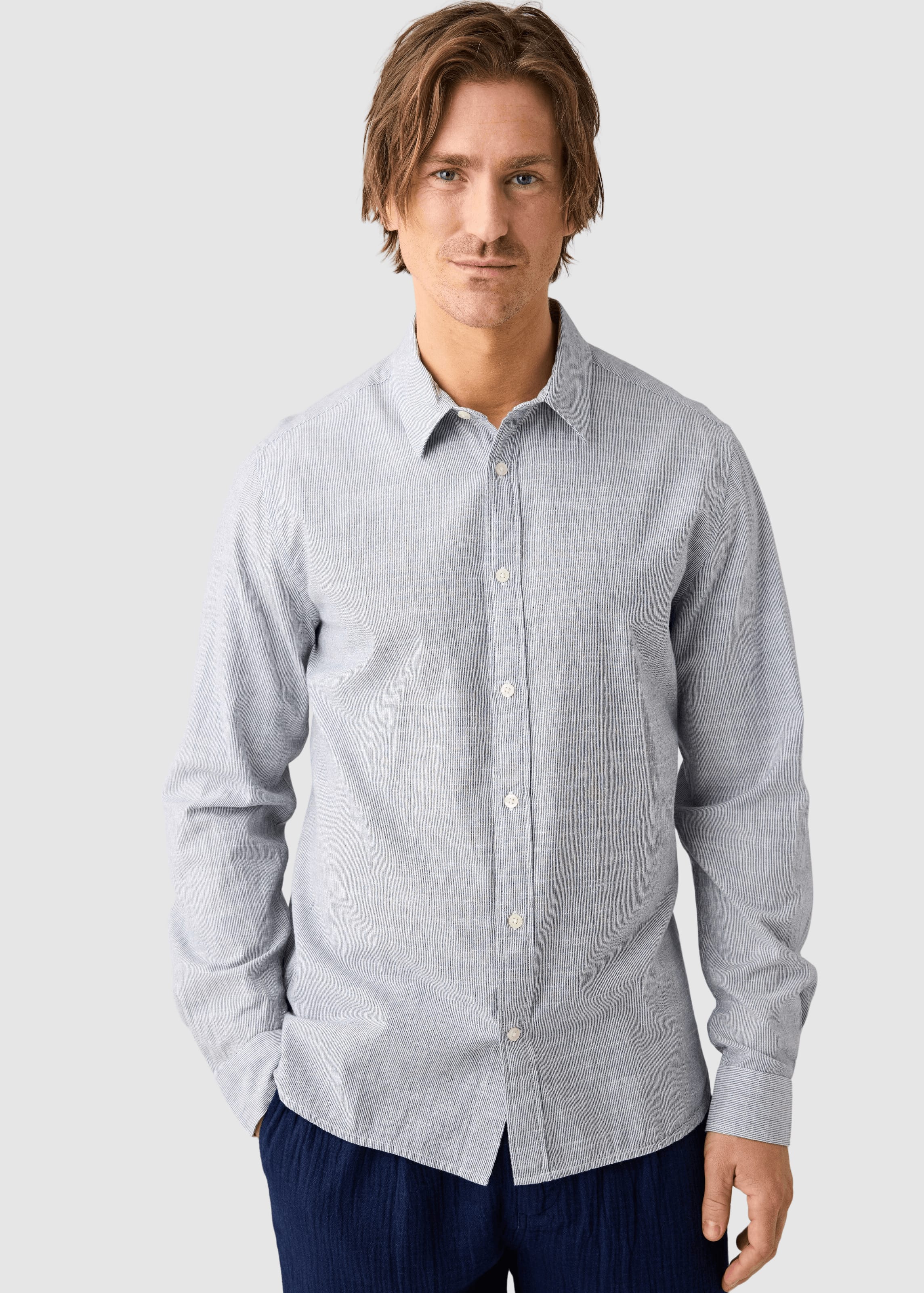 Dune Regular Stripe Shirt Blue Stripe