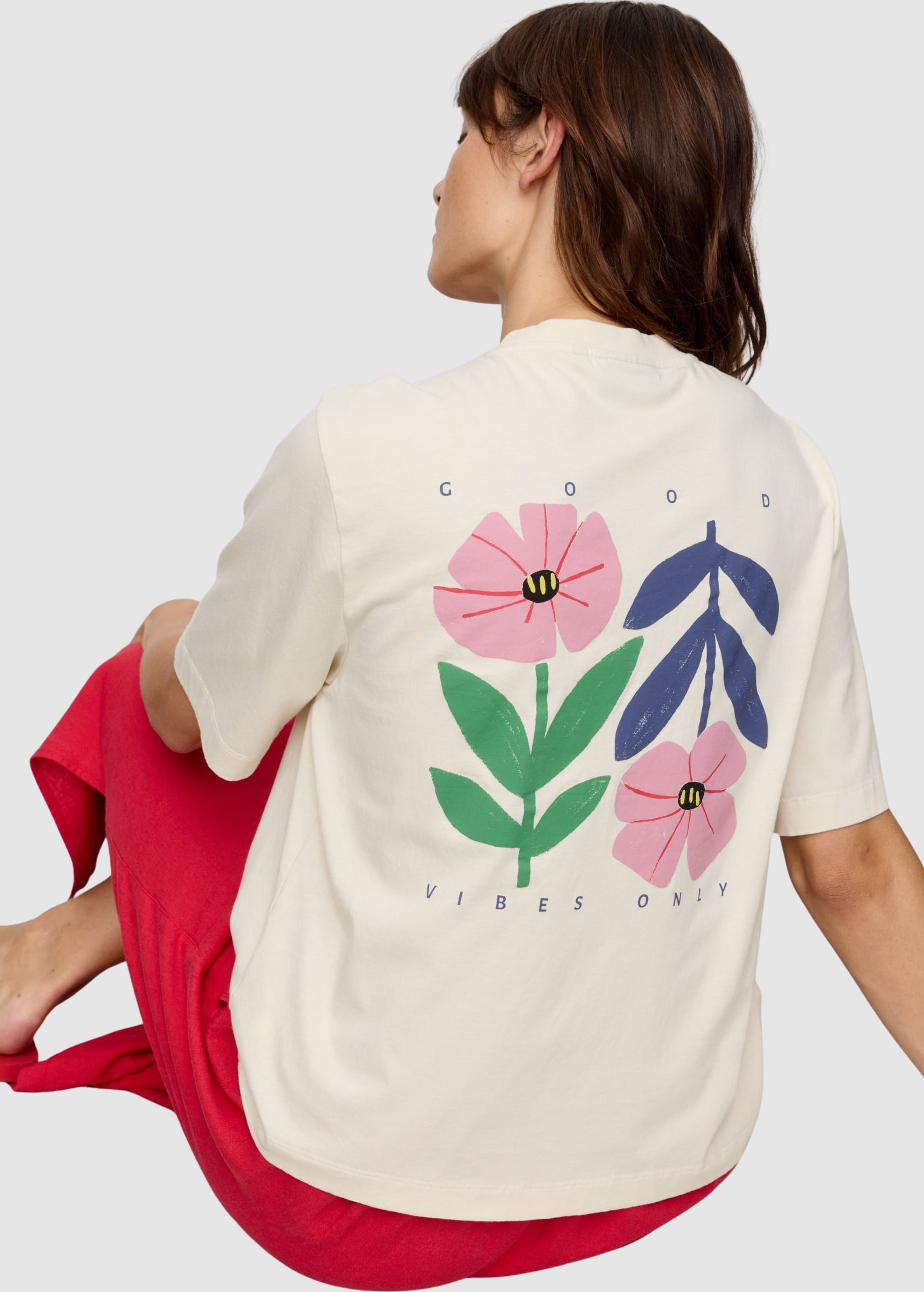 T-Shirt Azolla Good Vibes Arctic White