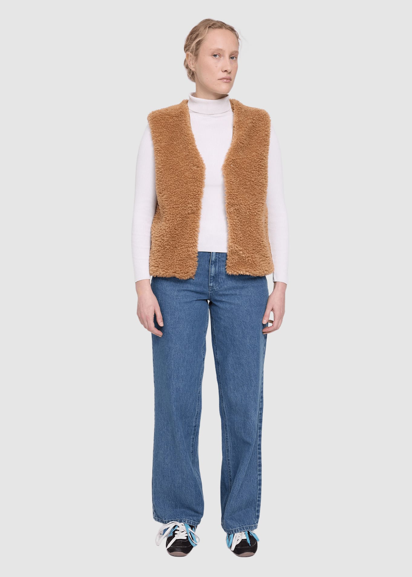 Faux-Fur Vest Fawn