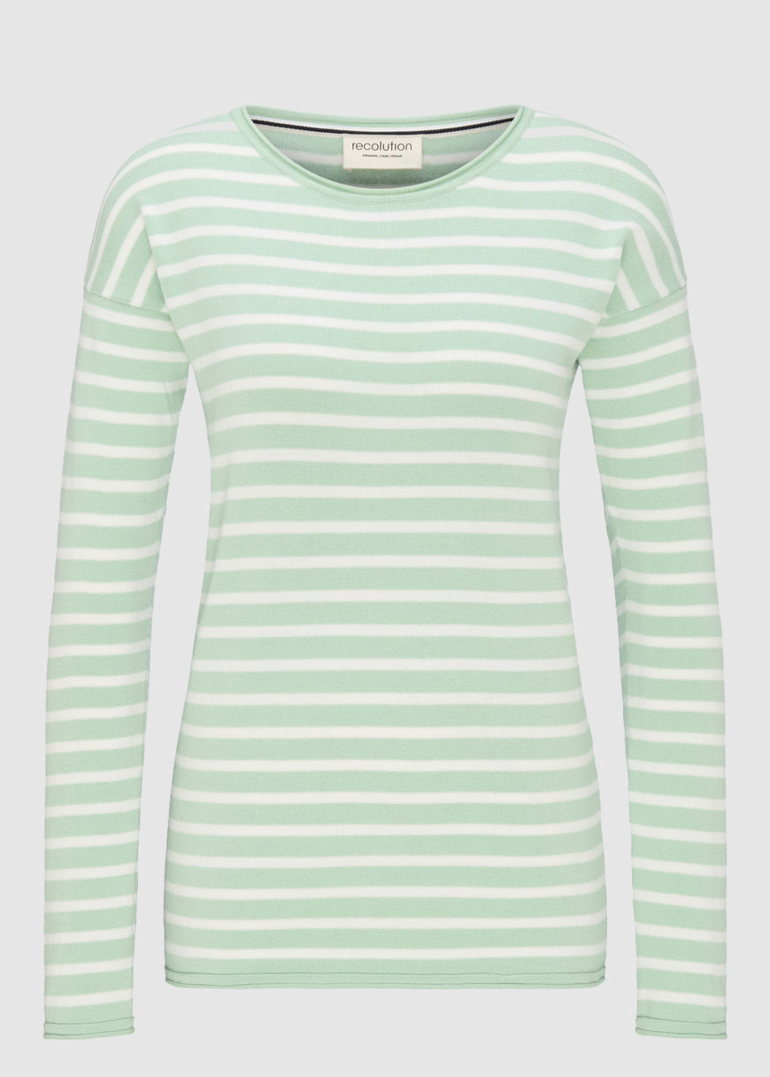 Knit Crew Neck Stripes Knit Crew Neck Stripes