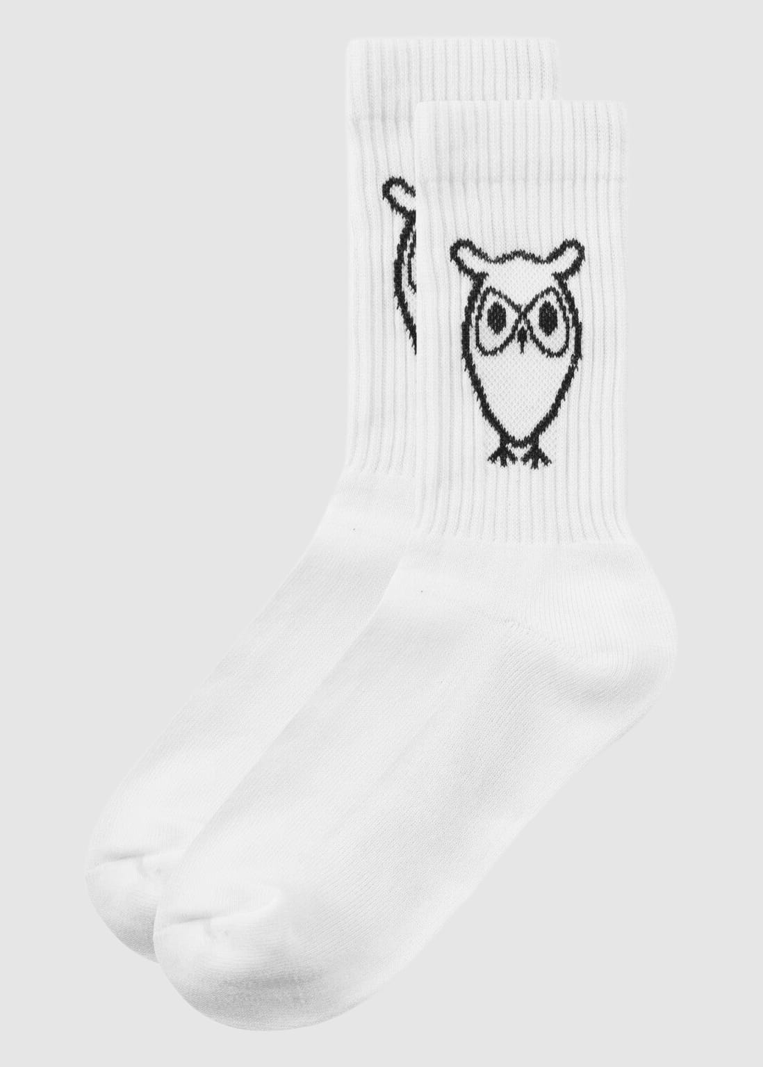 knowledge-cotton-apparel-2-pack-logo-tennis-socks-bright-white-1.jpeg 2 Pack Logo Tennis Socks Bright White