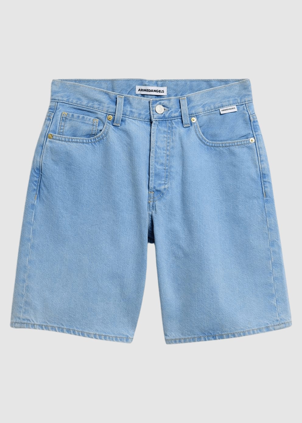 Thaalina Mid Waist Denim Short Fresh Blue
