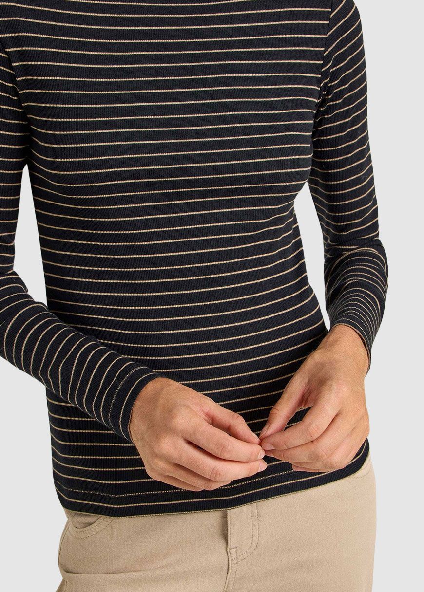 U-Bootshirt mit Streifen U-Bootshirt mit Streifen
