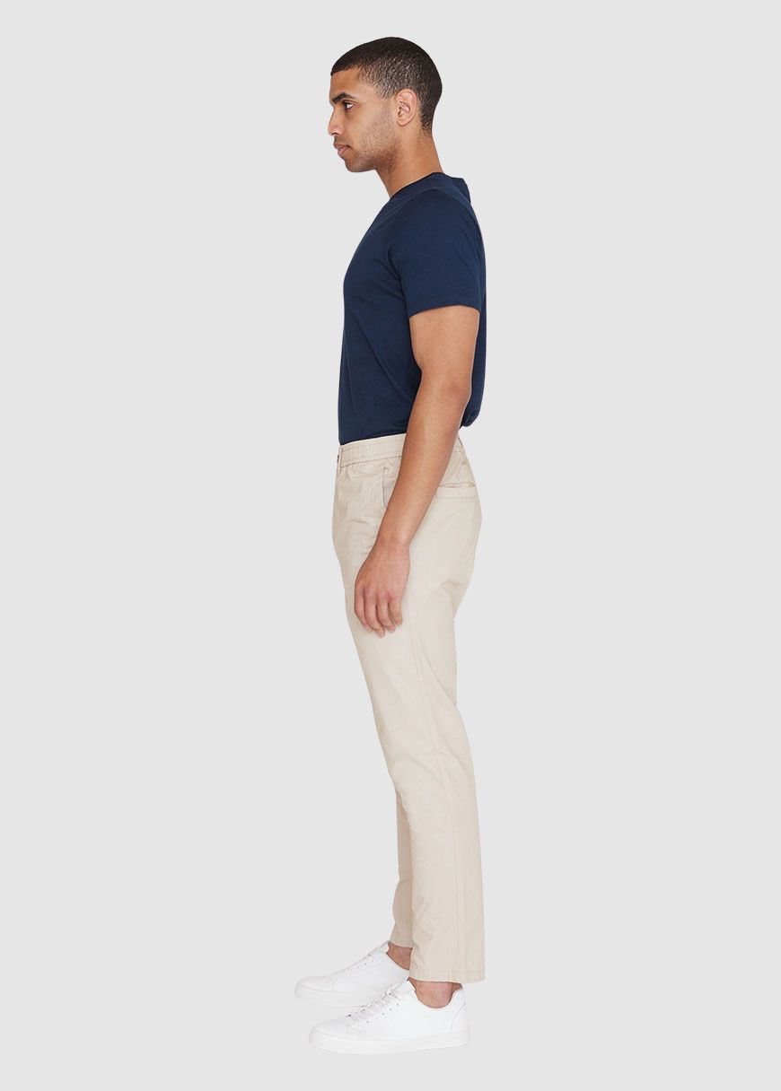 Tim Tapered Poplin Elastic Waist String Pants