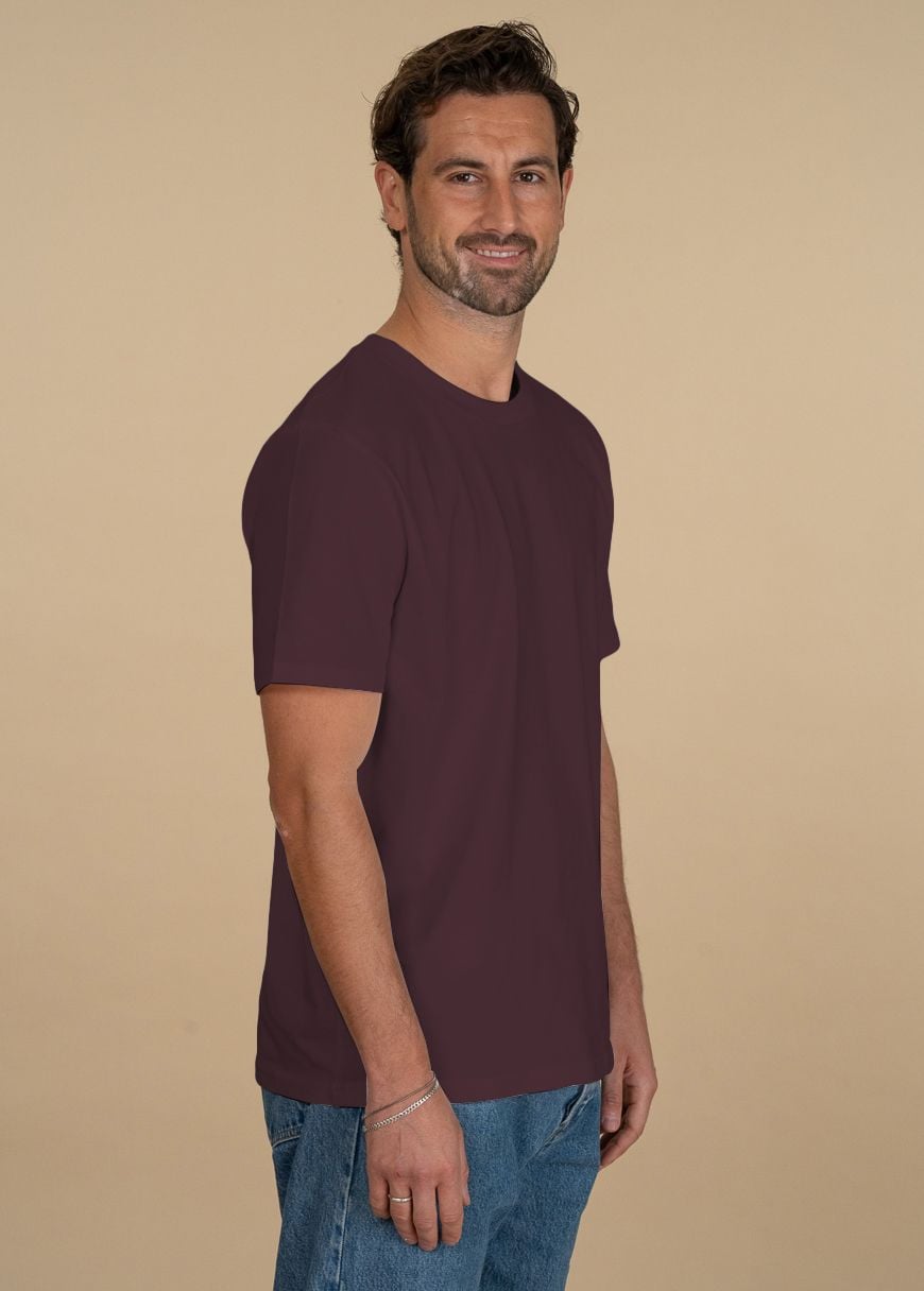 GXB-STTU169-REDBROWN-02.jpg Classic T-Shirt Man Red Brown