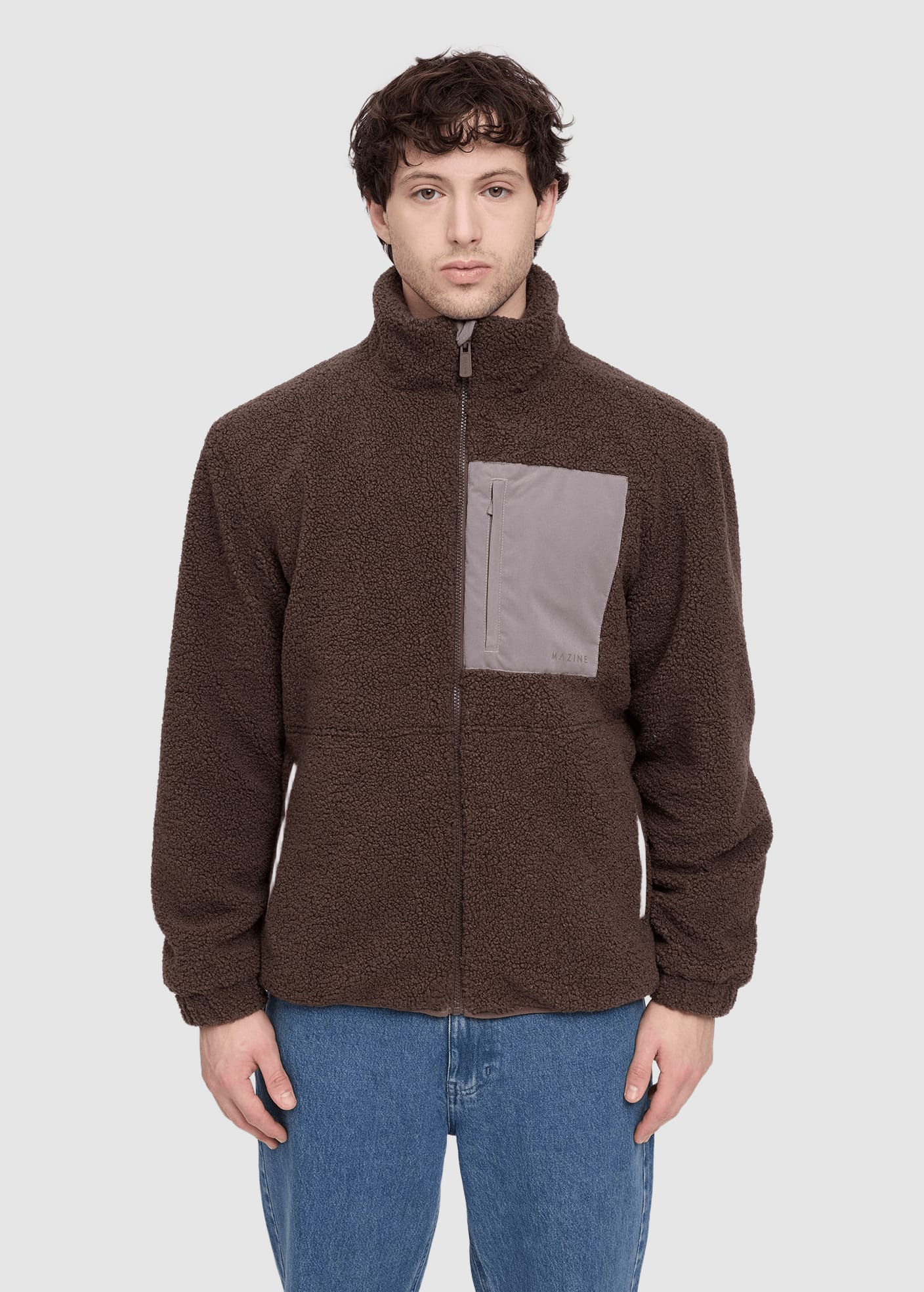 Padded Teddy-Fleece Jacket Chocolate Warm Mud