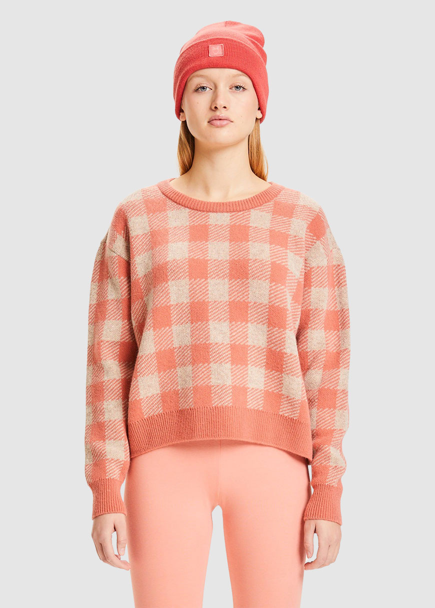 Myrthe Lambswool Pixel Check Crew Neck Myrthe Lambswool Pixel Check Crew Neck