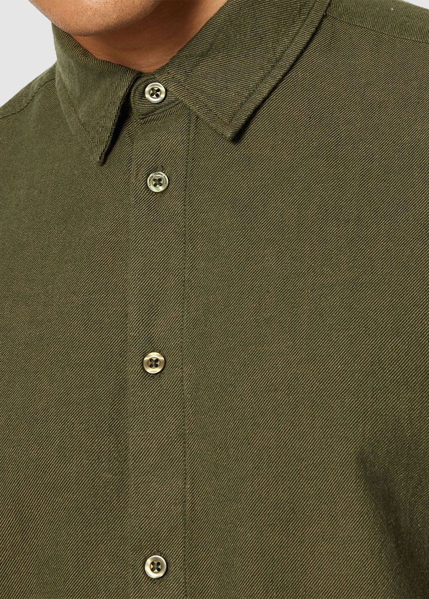 Regular Fit Heavy Twill Flannel Shirt