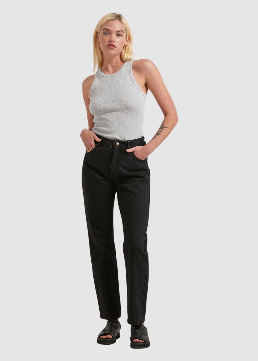 Violet Organic Denim Straight Leg Jean Violet Organic Denim Straight Leg Jean