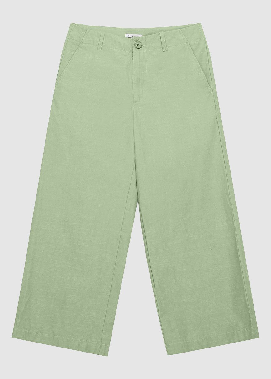 Posey Mid-Rise Wide Slub Yarn Cropped Pants Posey Mid-Rise Wide Slub Yarn Cropped Pants