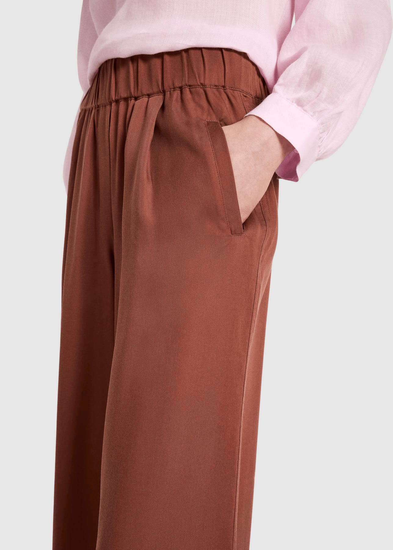 Hose Mit Weitem Bein Dark Mocca Hose Mit Weitem Bein Dark Mocca