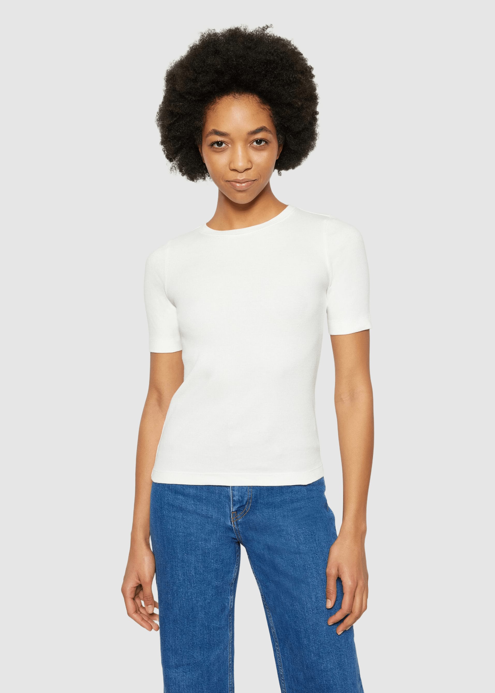 Rib T-Shirt Star White