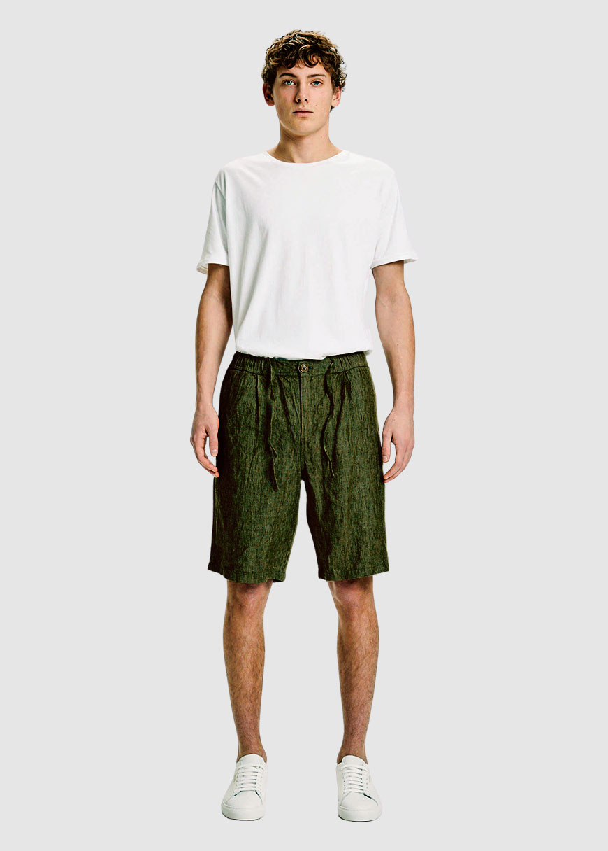 Fig Loose Linen Shorts