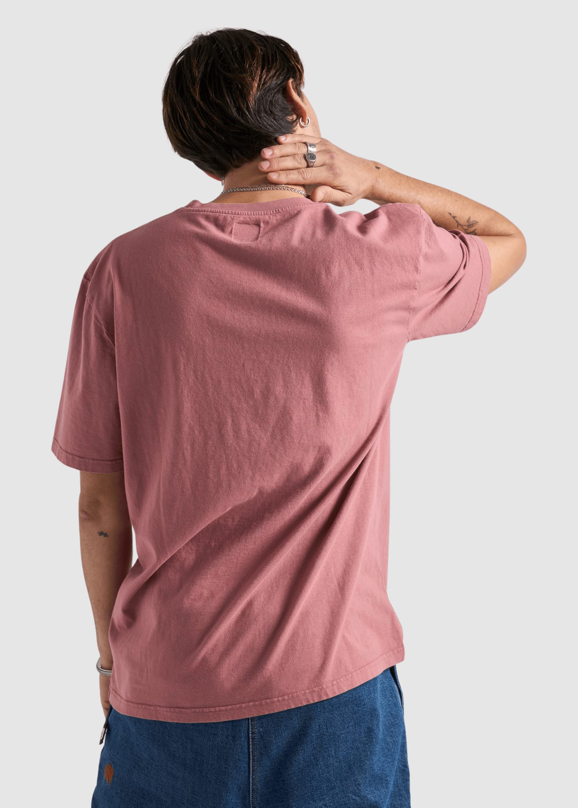 Essential Sunwashed T-Shirt Deco Rose Red